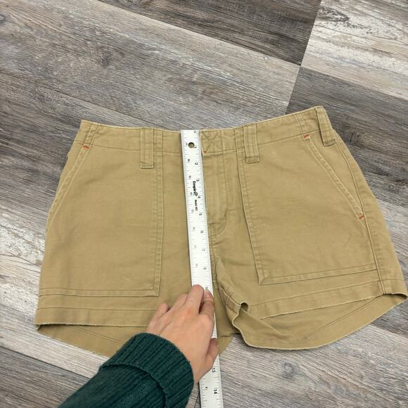 Abercrombie Fitch Shorts Vintage Y2K Tan Womens 2 Utility Cargo Military Shorts - Picture 10 of 12